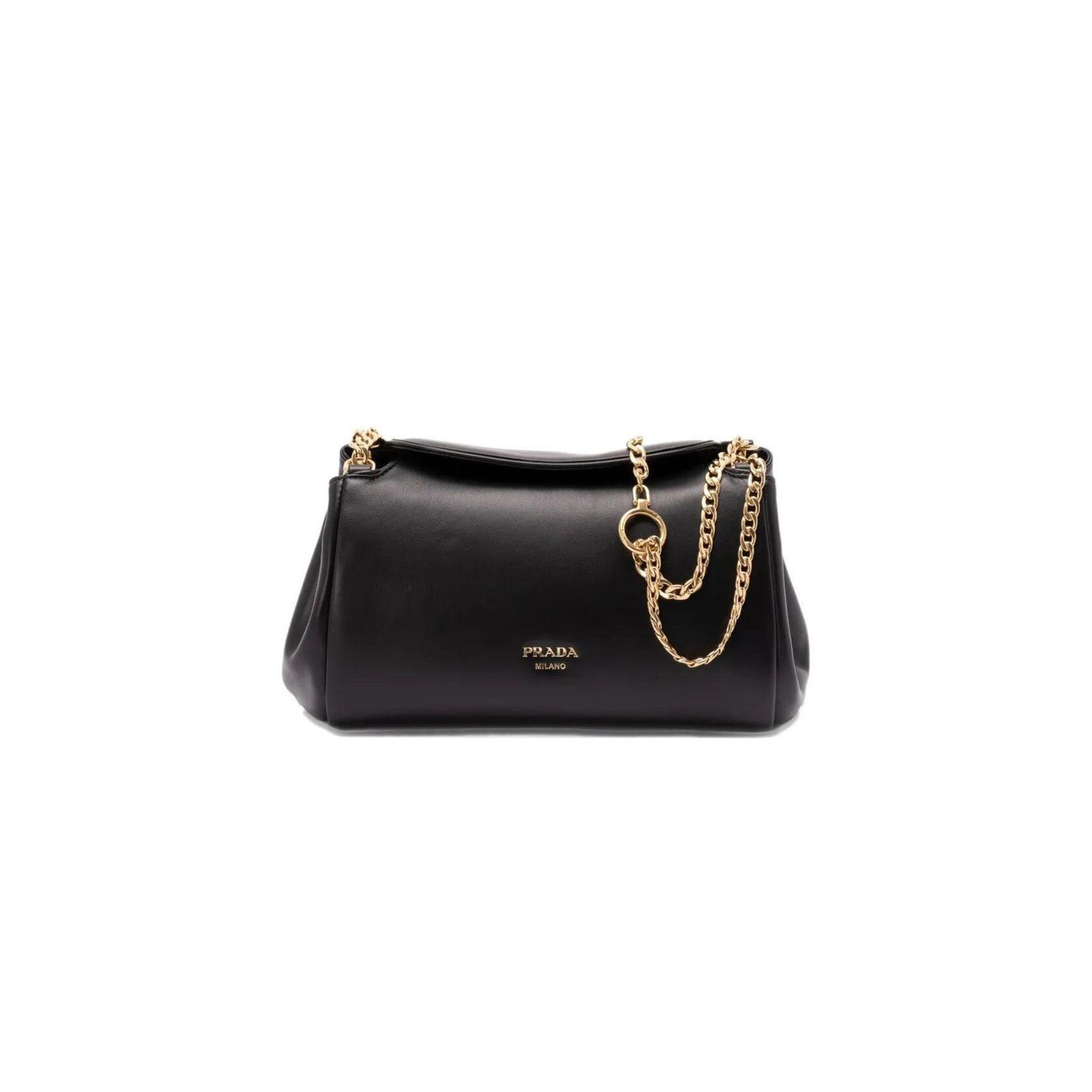 PRADA TUMULTE SMALL LEATHER SHOULDER BAG 1BD395 (24*13*13cm) 